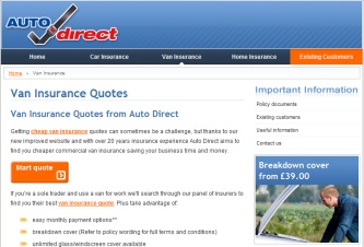 Auto Direct van insurance